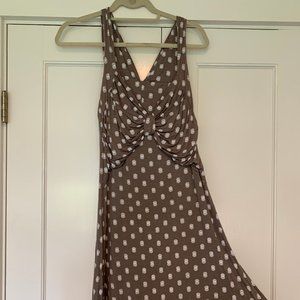 Taupe Polka Dot Dress